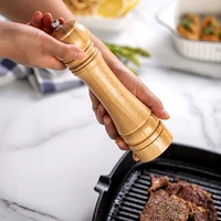 5 8 10 salt and pepper grinder solid wood spice pepper mill with strong adjustable ceramic grinder kitchen cooking tools