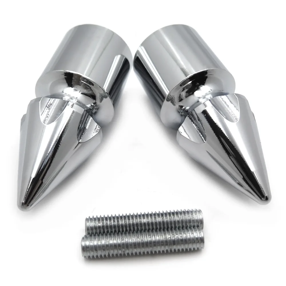 Aftermarket аксессуары для мотоциклов Ultimate хром Спайк бар концы для Kawasaki 250 500 600 Zx7 Zx9 Zx10 Z1000