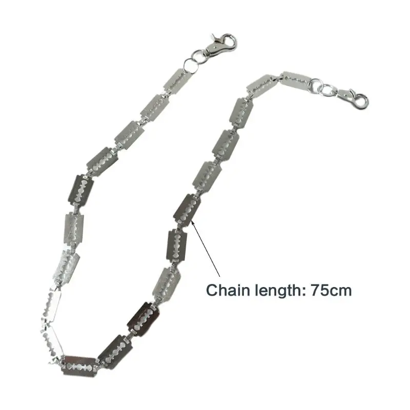 Модные брюки цепь панк ретро новая мужская и женская форма лезвия Талия