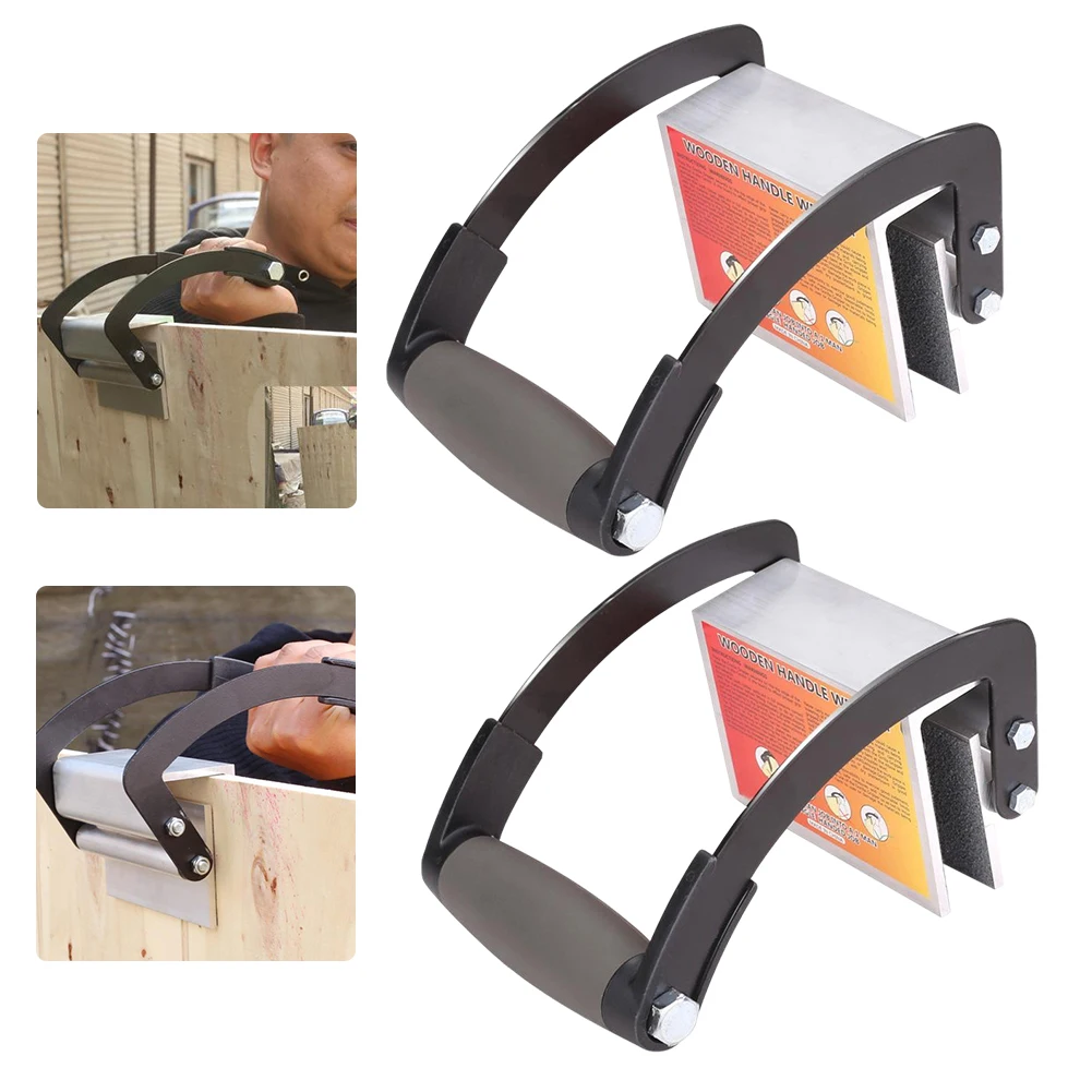 

2PCS Panel Carrier Heavy Duty Metal Board Gripper Plywood Drywall Lifter Carrying Tool Self-Adjusting Clamp Improving Efficiency