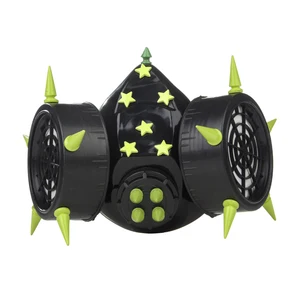 Маска Дьявола на Хэллоуин, косплей-маска с заклепками зеленого цвета в стиле анимепанк, для сценышагаулицы, звездыстимпанк