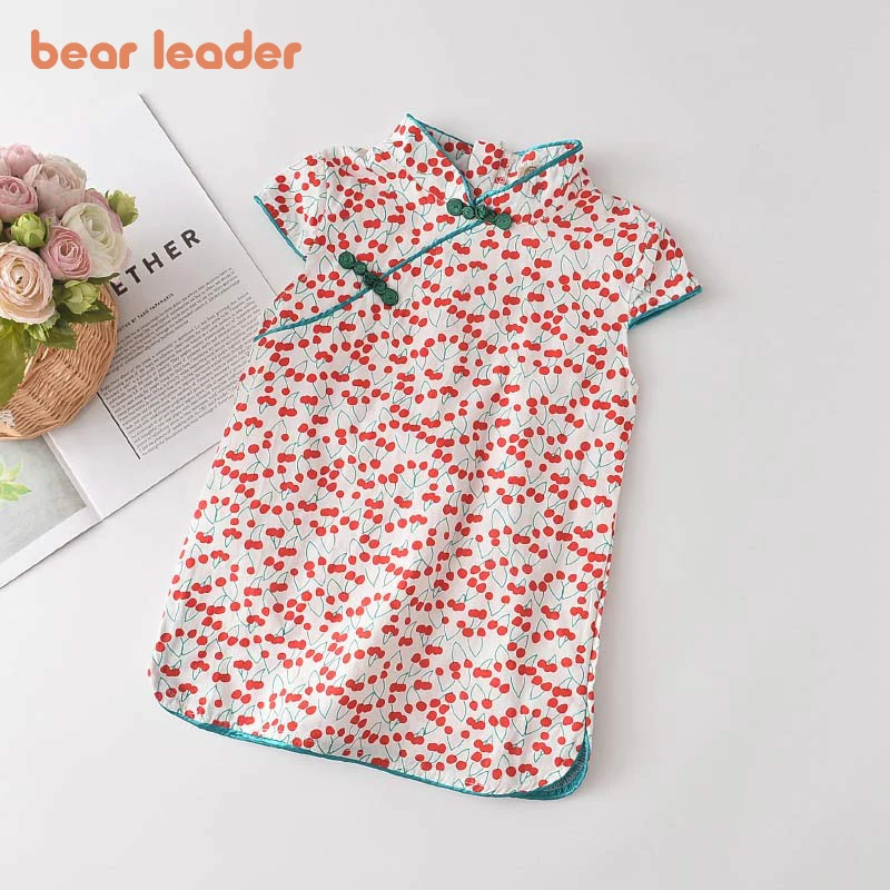 

Bear Leader/Повседневные платья для девочек коллекция 2022 года, новая модная детская одежда в китайском стиле Вечерние наряды для маленьких девоч...