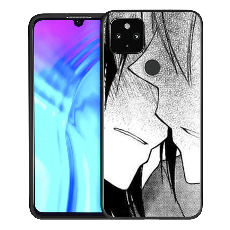 

Japan Crying girl Shockproof Cover for Google Pixel 5 4 4a XL 5G Black TPU Soft Phone Case