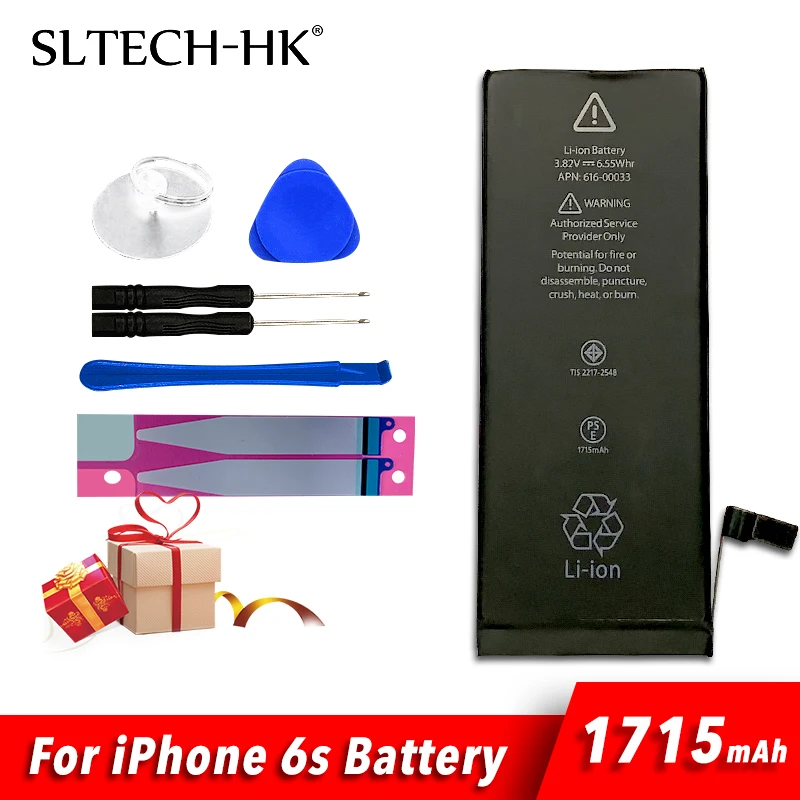 Литиевая батарея для iPhone 5S 6 6S 7 8 Plus сменные батареи внутренняя телефона 2060 мАч 2265 +