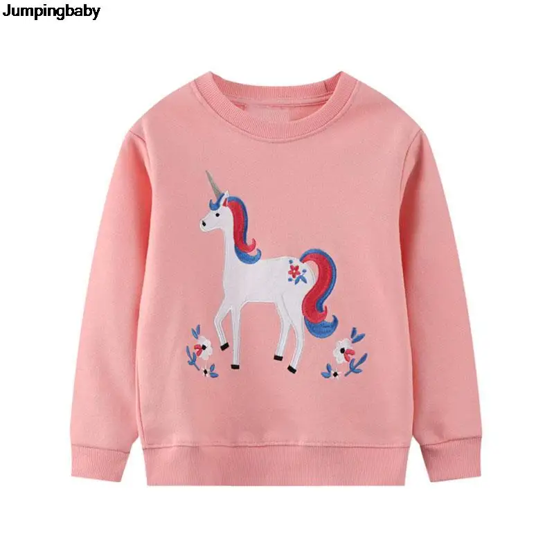 2021 Unicorn Sweatshirts Girls Sweatshirt Moletom Sudaderas Autumn Tops Kids Clothes Roupa Infantil Menina Unicornio Moleton