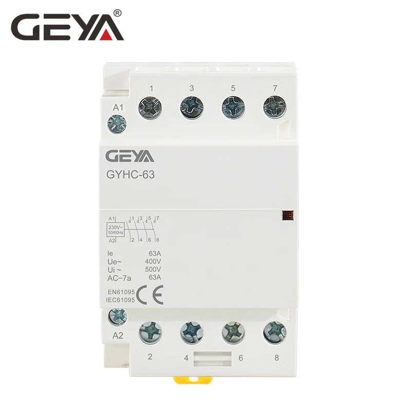 Бесплатная доставка модульный контактор GEYA 4P 63A 4NO или 2NC2NO 220 В/230 В 50/60 Гц на din