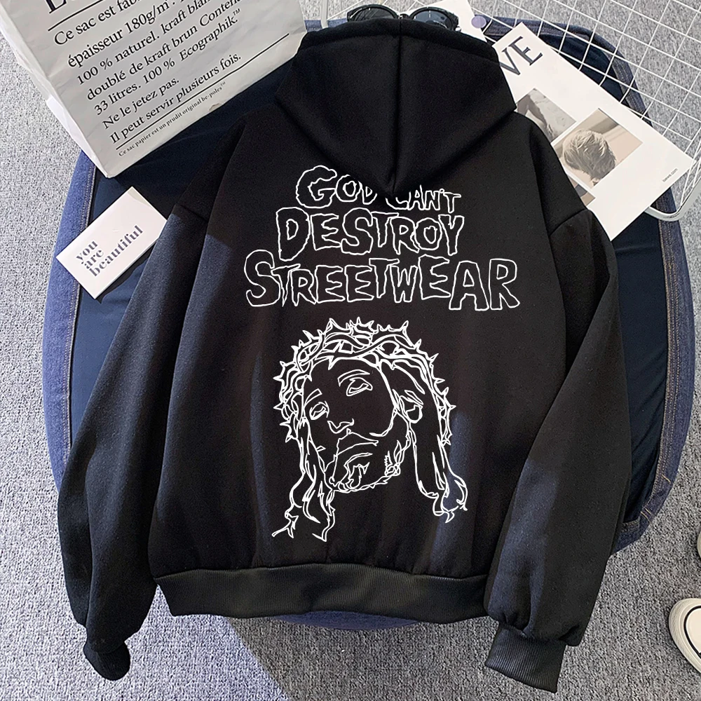 Pullover Sweatshirt with Hooded Winter Velvet Hoodies for Teen Fashion Gothic Clothes Sweetshirts Woman Soft Fleece Vintage Coat