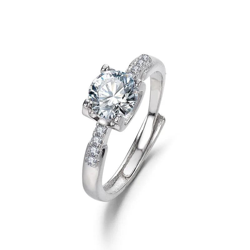 

Xiaoman waist diamond ring 2021 new Korean version of Mozanstone open ring female fashion proposal ring Valentine's Day gift