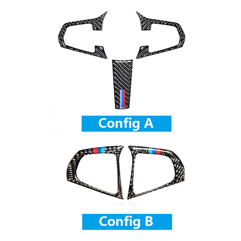 

Carbon Fiber Car Interior Steering Wheel And Buttons Cover Trim Stickers Auto Car Accessories for BMW G30 G38 5 Series 2018