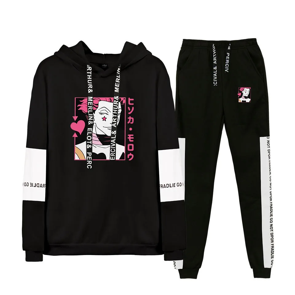 

Harajuku Suit Hunter x Hunter Two Piece Set top and pants Men Women's Tracksuit Hoodie+Pants Casual Sport 2 Piece Unisex Set