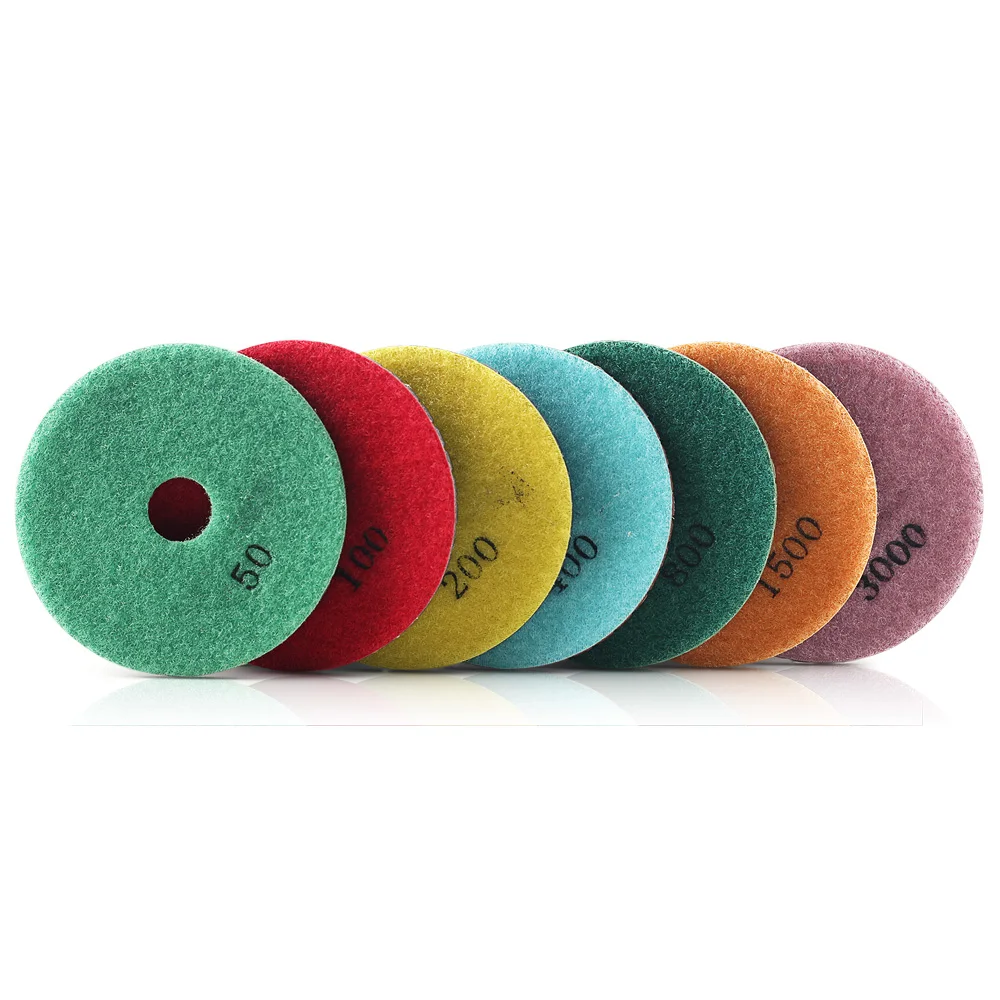 Алмазные 4-дюймовые каменные полировальные колодки 100 мм для влажной шлифовки и