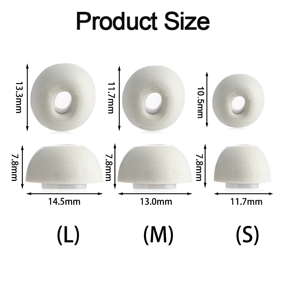 

1 pair Black/White Wireless Bluetooth Ear Buds For Apple Airpods Pro Replacement Earphone Air Memory Foam Sleeve Ear Tips Cap