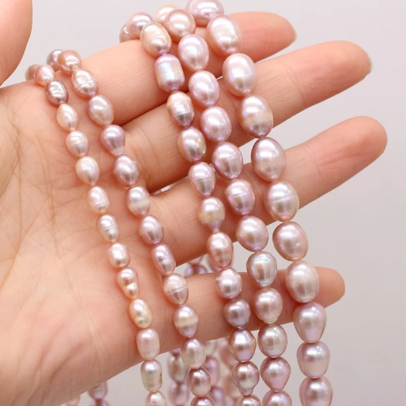 

Natural Freshwater Rice Pearl Beads AA Purple DIY Jewelry Accessories Handmade Jewelry Making Wholesale
