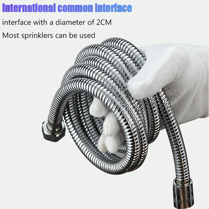 

1.5m or 2m Thicken Shower Hose General Soft Water Pipe Chrome Plating Explosion-proof Shower Pipe Bathroom Accessories