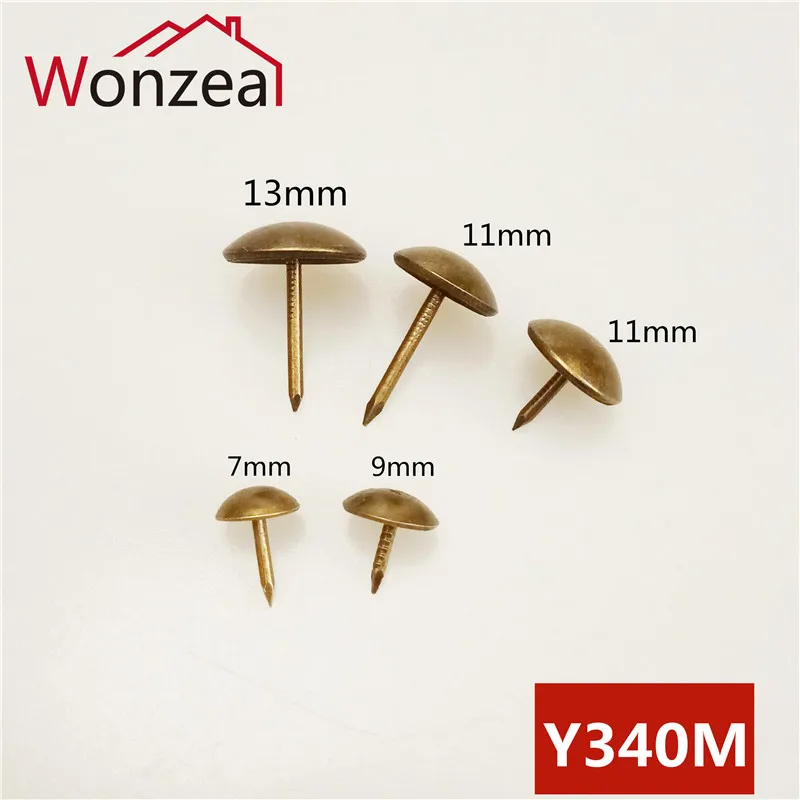 100 шт. маленькая Античная латунная бронзовая обивка для ногтей ювелирные изделия