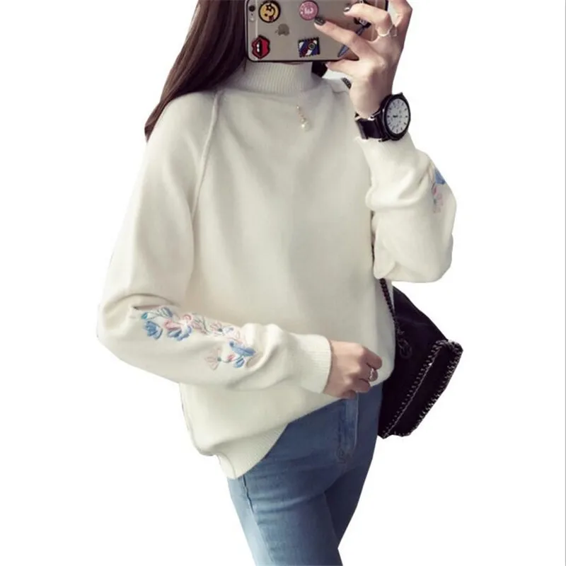 2021 новый женский свитер из грубой шерсти теплый повседневный пуловер с рукавами