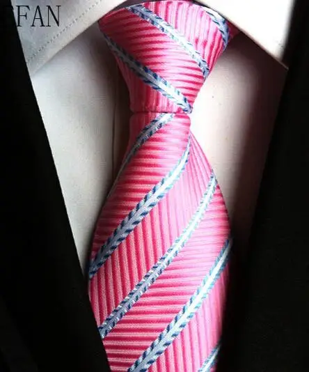 Fashion Neckties Classic Men's Stripe Yellow Navy Blue Wedding Ties Jacquard Woven 100% Silk Men Solid Tie Polka Dots Neck Ties|mens ties