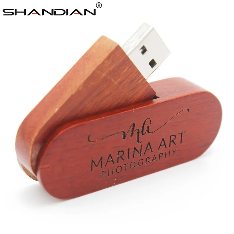 SHANDIAN 1 шт. деревянный портативный USB флеш накопитель с бесплатным логотипом