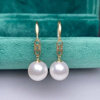 shilovem 18k yellow natural freshwater pearls drop earrings fine jewelry women trendy anniversary christmas gift myme9 105521zz