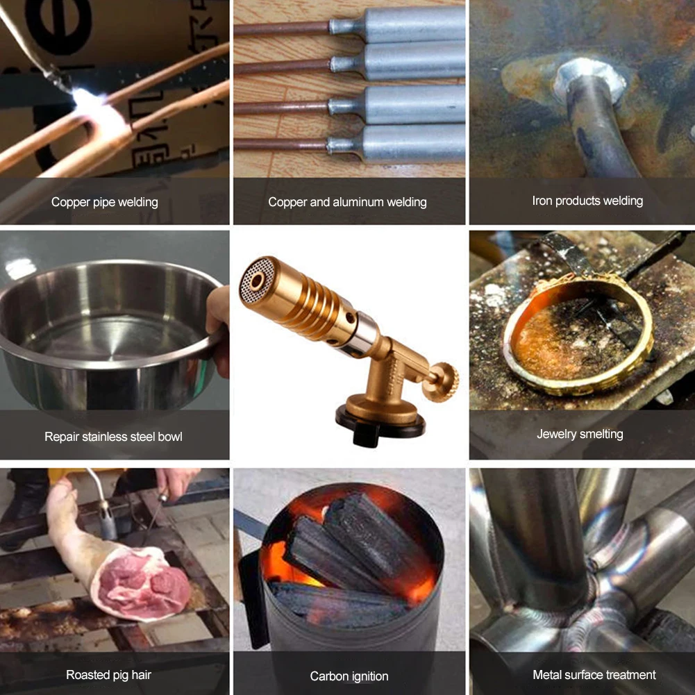 Portable Copper Outdoor Hiking Fire Flame Gun Flamethrower Butane Gas-Burner Gas Torch Camping Welding BBQ Tool | Дом и сад