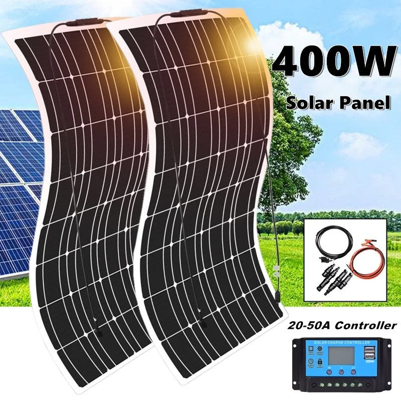 400 Вт 2*200 Гибкая монокристаллическая солнечная панель комплект известный Китай