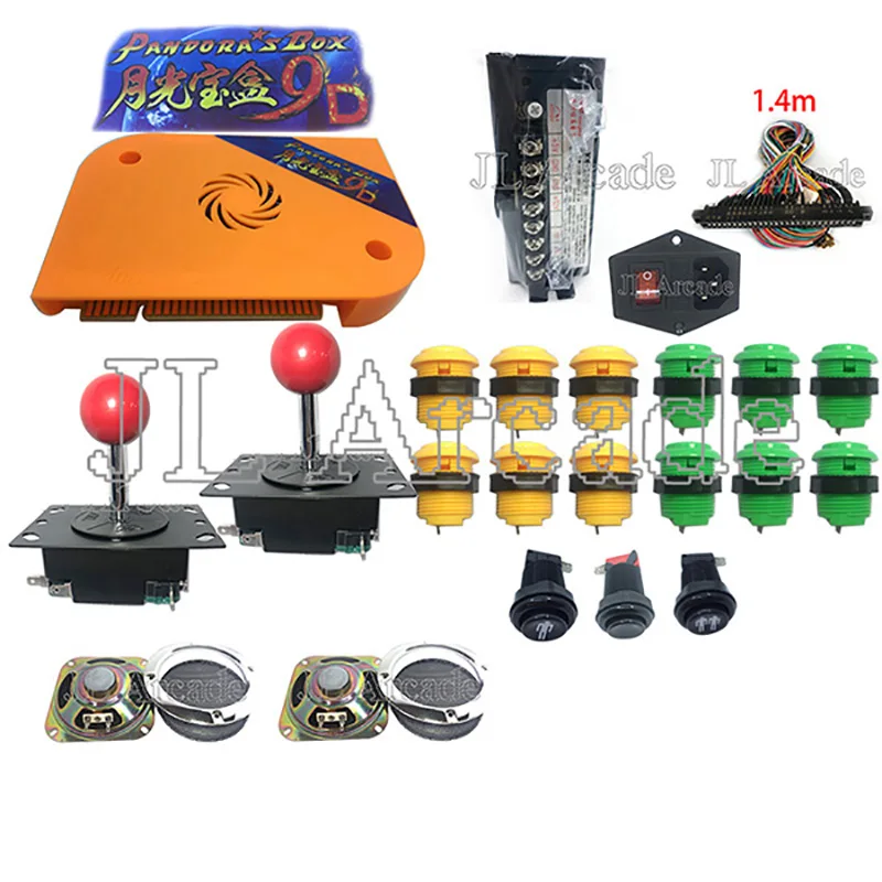 Новейшая Pandora Box 9D 2222 в 1 аркадная версия доска для игры JAMMA полный комплект светодиодный Кнопка для DIY видеоигры машина mortal kombat