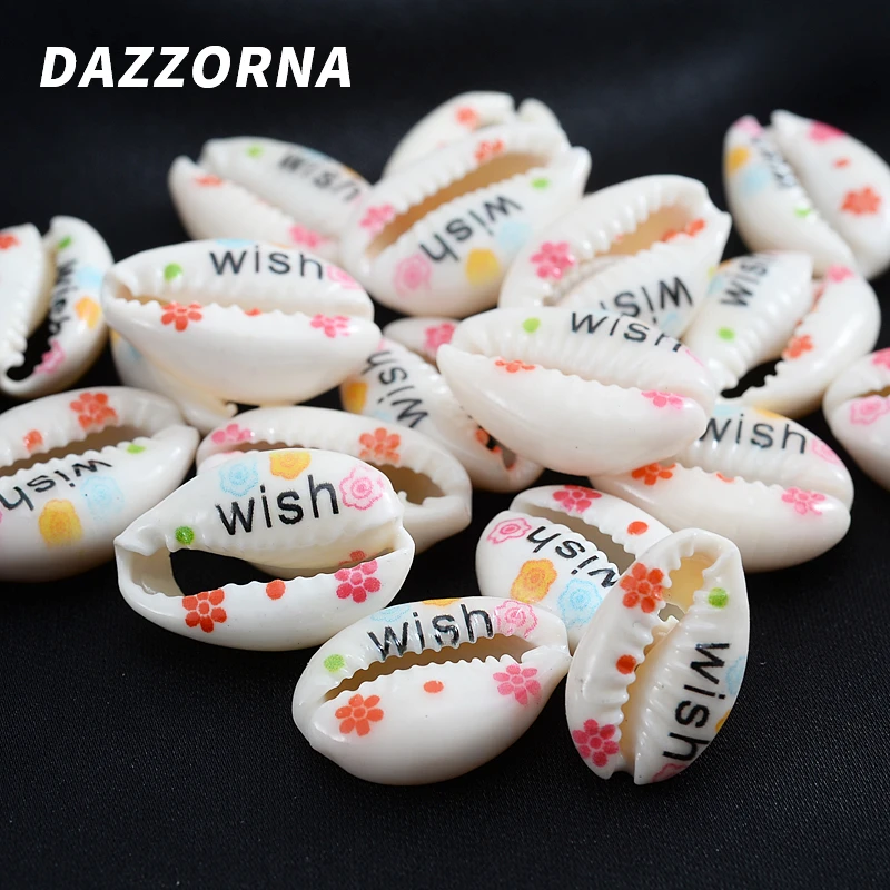 10 шт./упак. Овальный Форма леггинсов с цветочным принтом бусины из натуральных