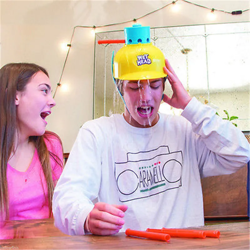 

Parents Kids Wet Head Water Roulette Family Game Fun Kid Challenge Hat Practical Jokes Party Funny Toy sale 2021