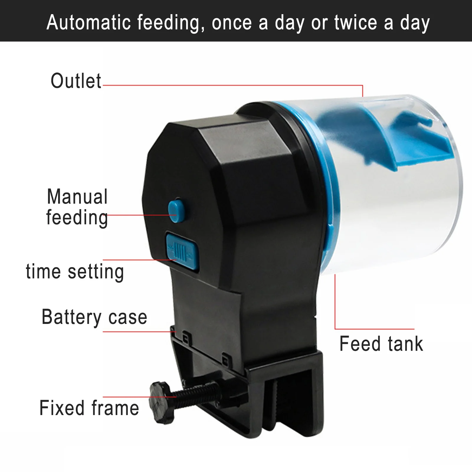 

Automatic Fish Feeder Aquarium Digital Fish Tank Smart Electrical Plastic Timer Feeder Food Feeding Portable Fish Feeder Tool