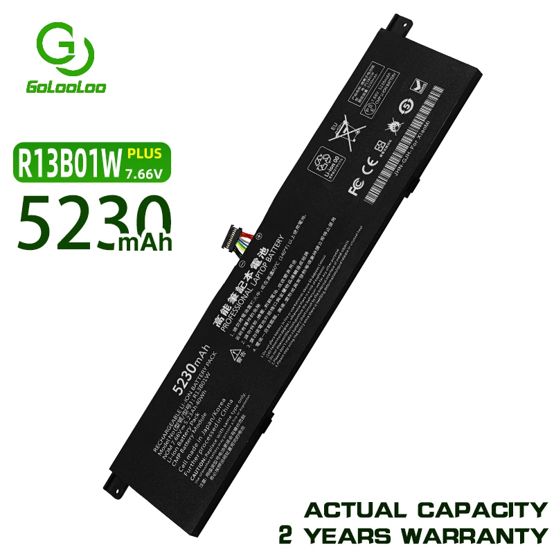 

Gololoo R13B01W R13B02W Аккумулятор для ноутбука Xiaomi Mi Air 13,3 "серии 5230mAh 40Wh 7,66 V