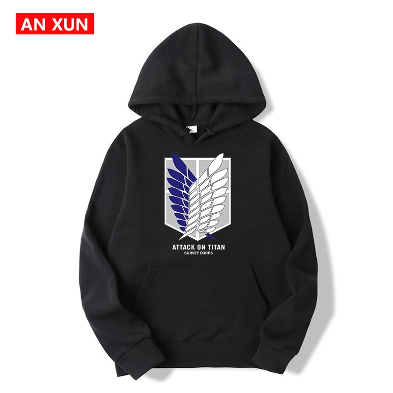 

An Xun attack on titans Hot Japanese Anime Hoodie Men's/Women's Hooded Sweatshirt Casual Street Pullover Apparel