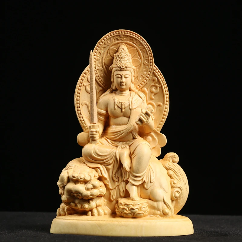 Семейная статуя Будды деревянная скульптура домашняя поклонение Гуаньинь