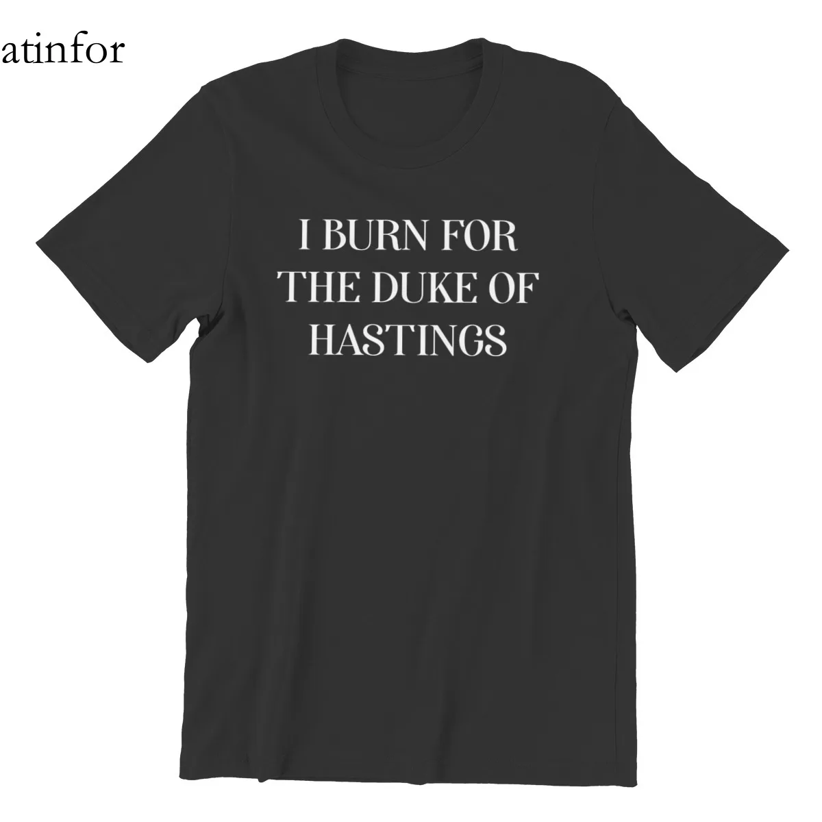 

Мужская футболка для малыша надпись «I сжечь для Duke Гастингса пользовательские Пары Соответствующие 4XL 5XL 6XL круглый воротник Мужская одежда...