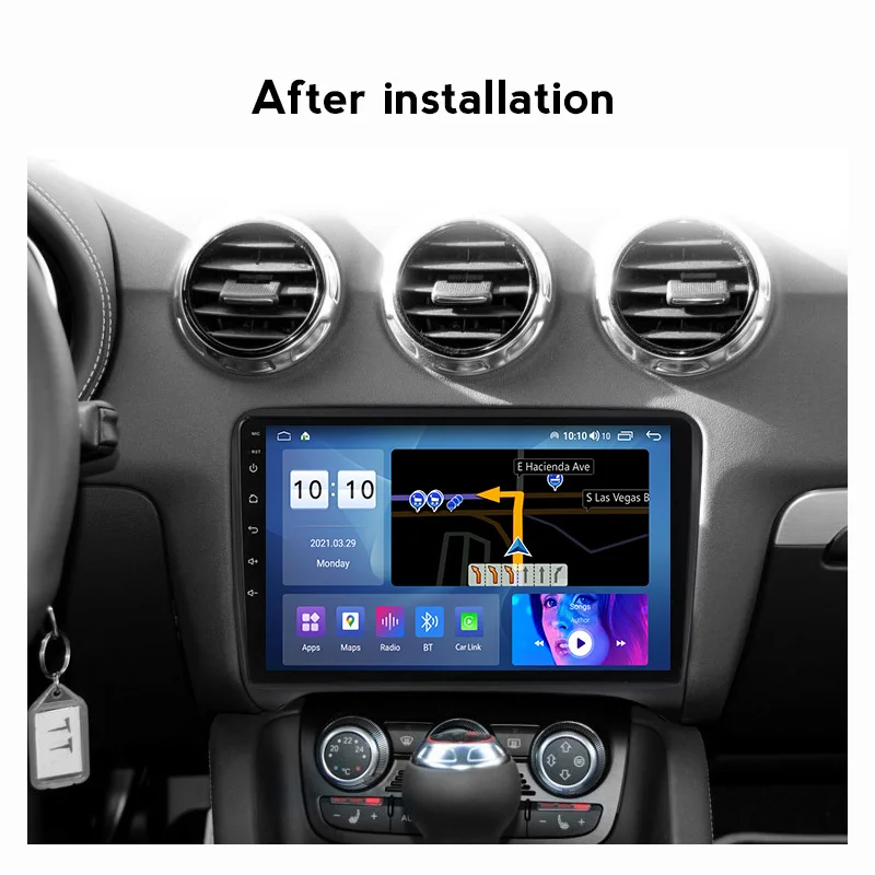 9-дюймовый Android 11 8 + 128G автомобильный радиоприемник стереоприемник для Audi TT MK2 8J