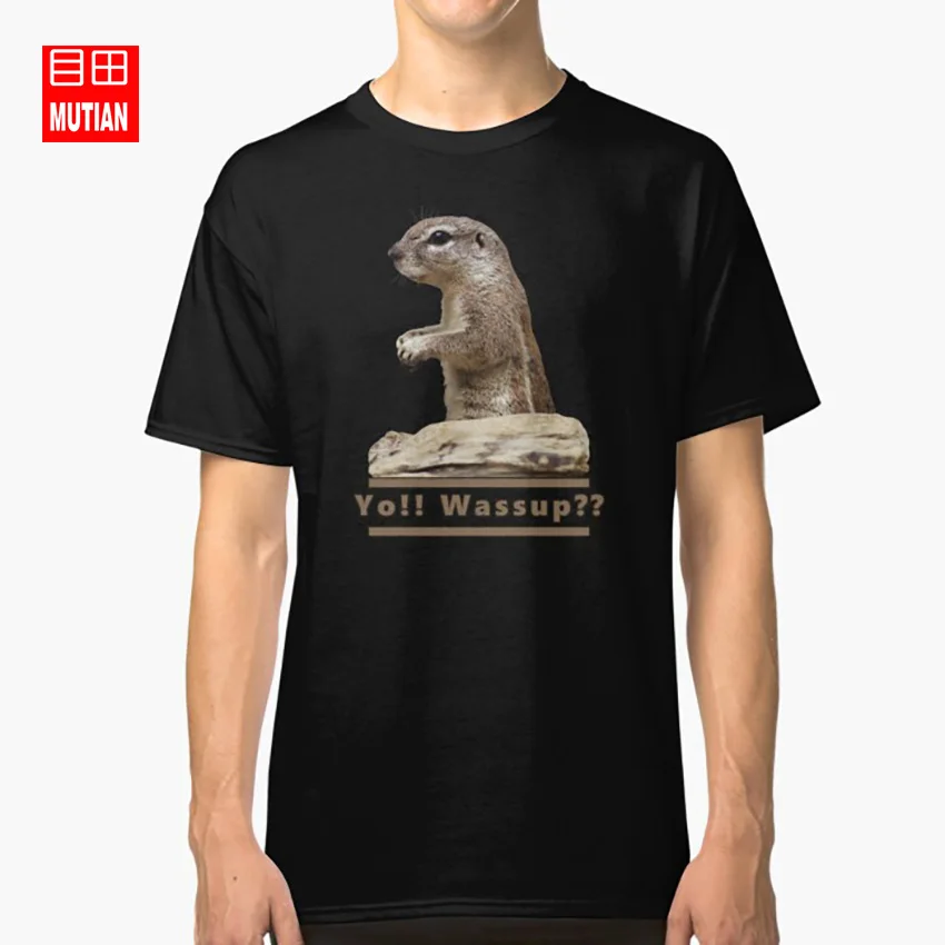 Йо-вассап! Футболка Накидка с изображением белки животных зоопарка | Мужская