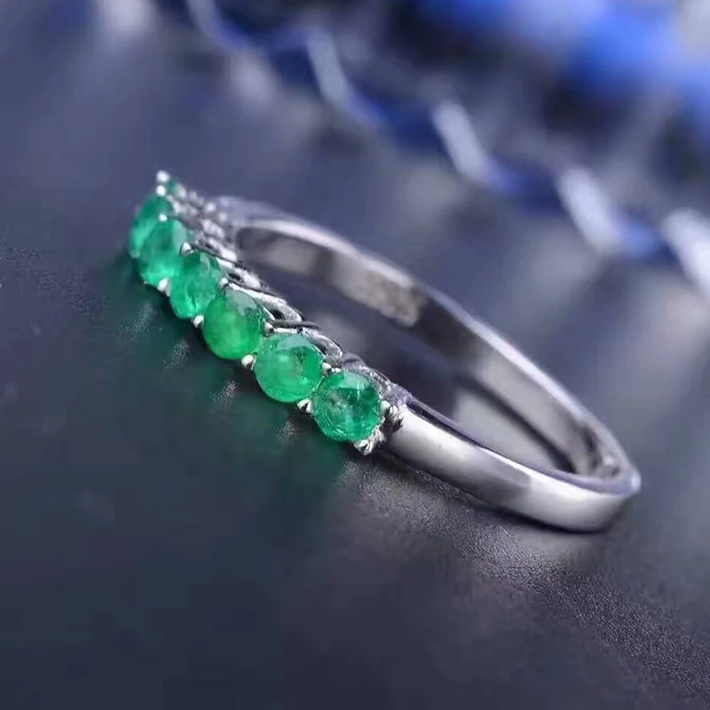 100% женское кольцо из серебра с изумрудом 2 5 мм|designer emerald rings|ring simplering solid |