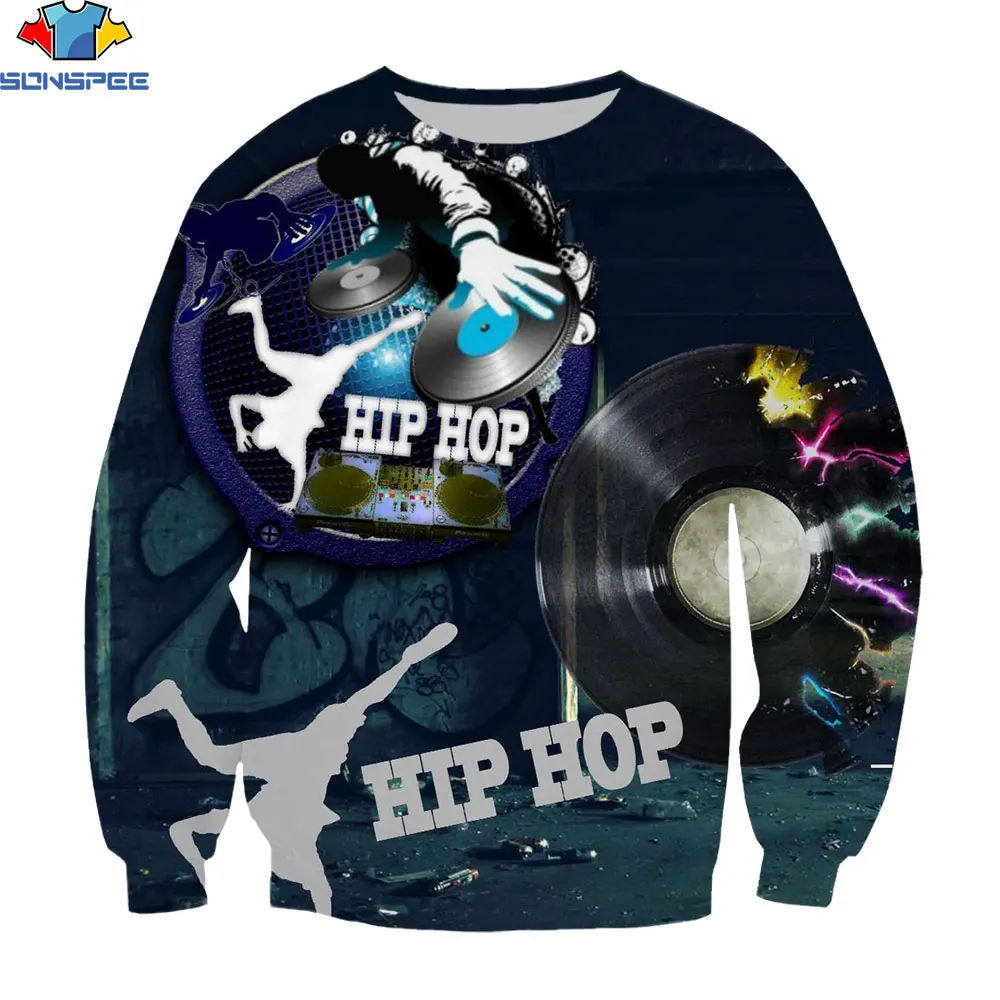 

SONSPEE 3D Funny Hip Hop Style Without Cap Sweatshirt Men Women Pullovers O-Neck Boy Girl Sweatshirt Oversize Fashion Clothes