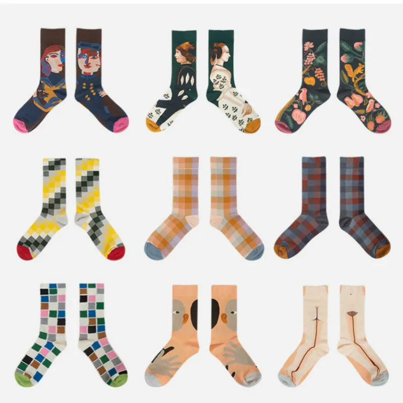 Забавные Женские носочки рождественские подарки для женщин счастливые Harajuku носки скейтборда креативные