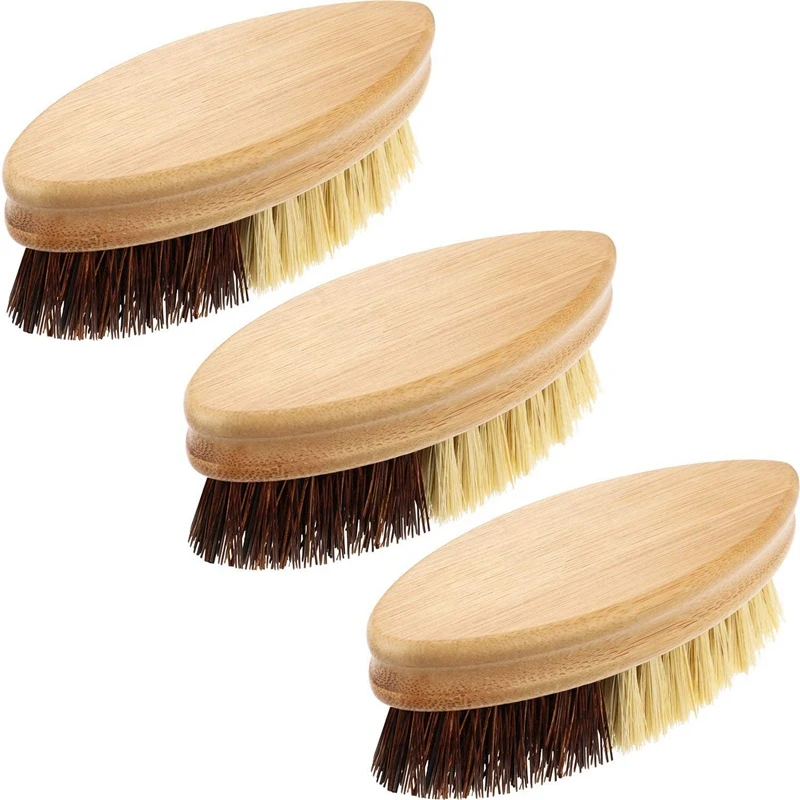 

3 щетки для овощей из натурального дерева, кухонные щетки для очистки овощей и фруктов, набор для мытья моркови/картофеля