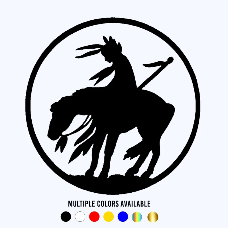 

CK20880# Various Sizes/Colors Die-Cut Vinyl Decal Indian On Horse Car Sticker Waterproof Auto Decors on Bumper Window Laptop