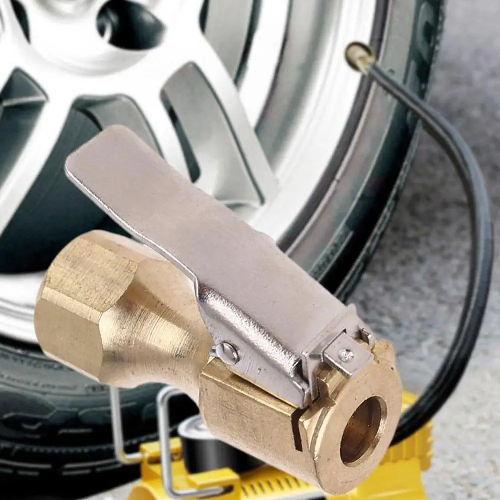 

Car Auto Brass 6/8mm Tyre Wheel Tire Air Chuck Inflator Pump Valve Clip Clamp Connector Adapter Car-Styling Accessories