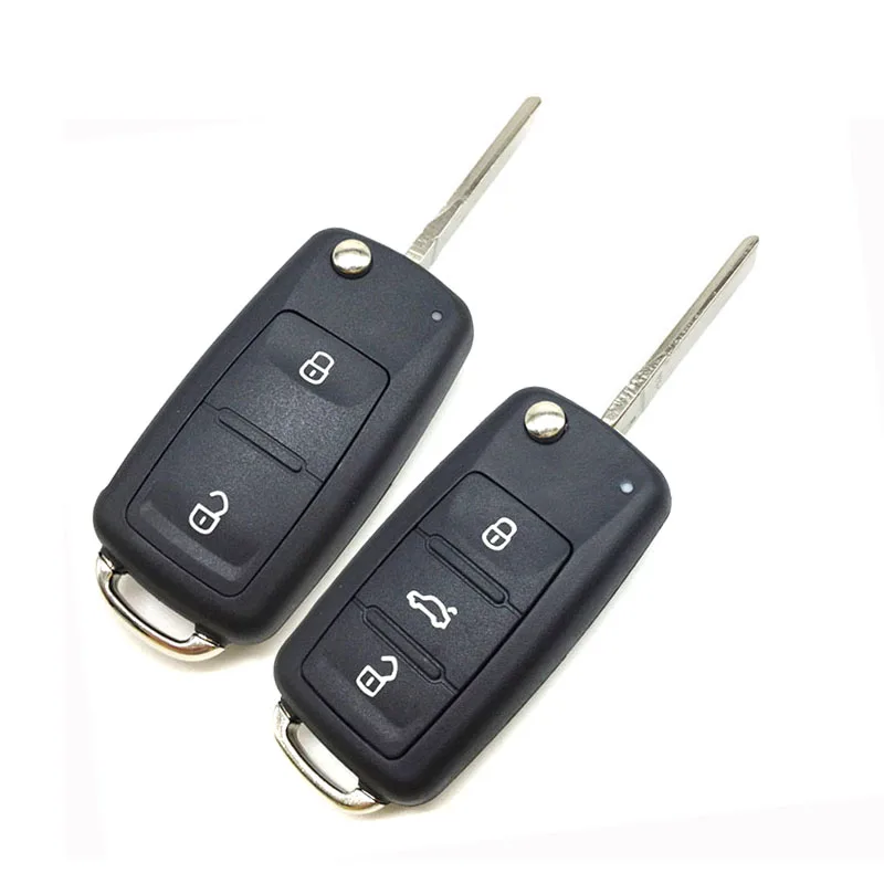 

NEW 2 Button Folding Flip Remote Key Replacement Case FOB Shell For Vol kswagen Transporter T5 Polo G Uncut Blade