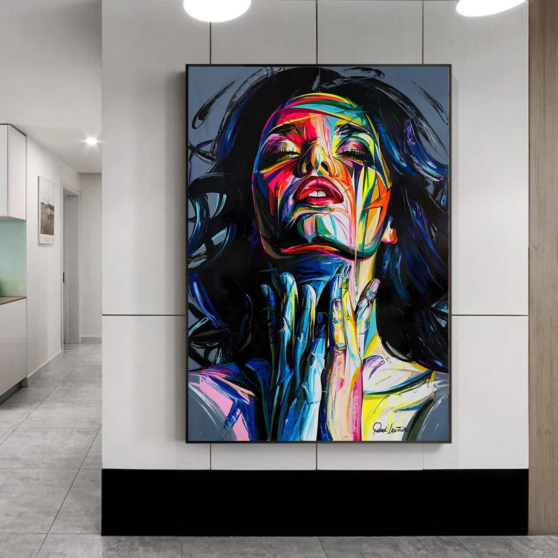 

Street Graffiti Wall Art Canvas Prints Abstract Pop Art Girls Watercolor Canvas Paintings on The Wall Pictures for Home Decor