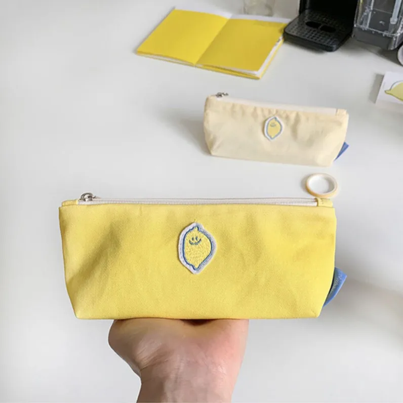 Симпатичный чехол для карандашей с лимоном простая сумка хранения сумка-клатч