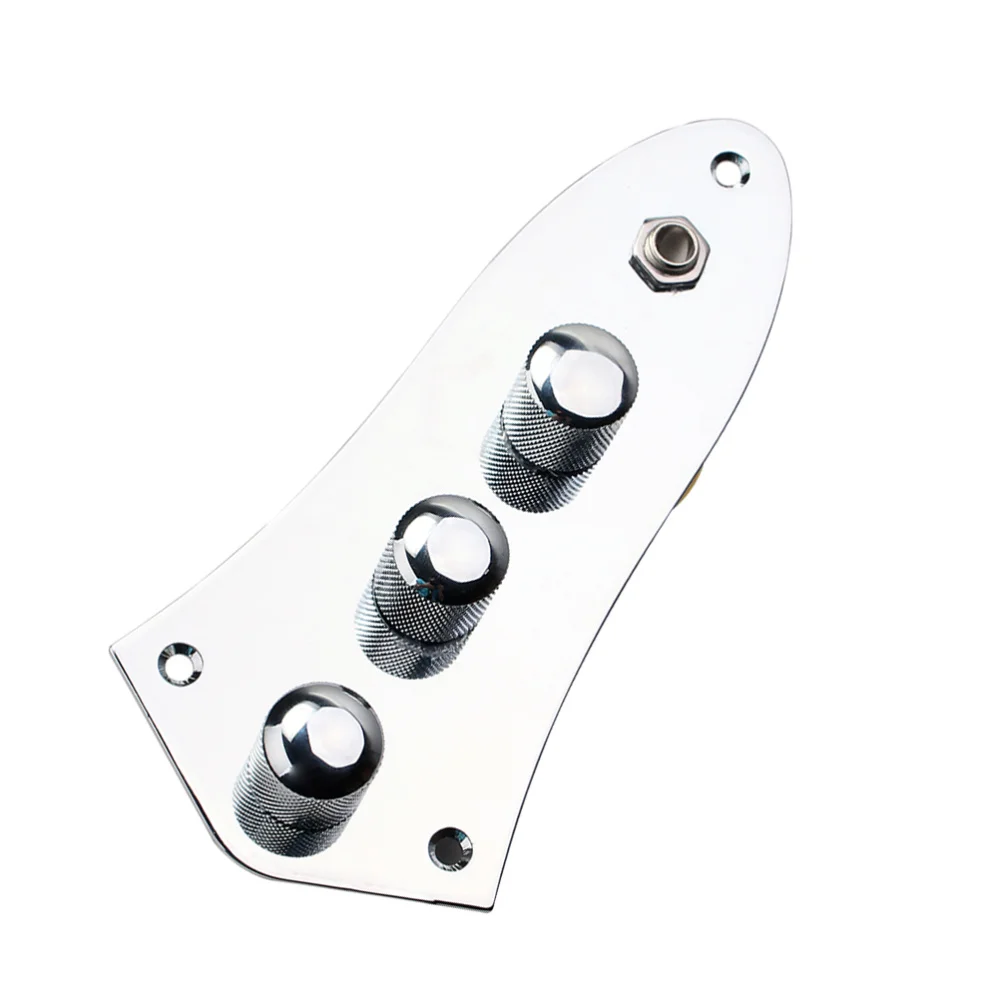 

1 Set Wired Loaded Prewired Control Plate Harness Switch Knobs for Guitar Parts GE115 (Silver)