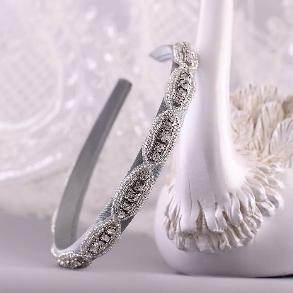 

Handmade Baroque Hair Hoop Elegant Hair Bands Bridal Tiara for Wedding Rhinestone Headband Wedding Hair Accessories Hair Jewelry