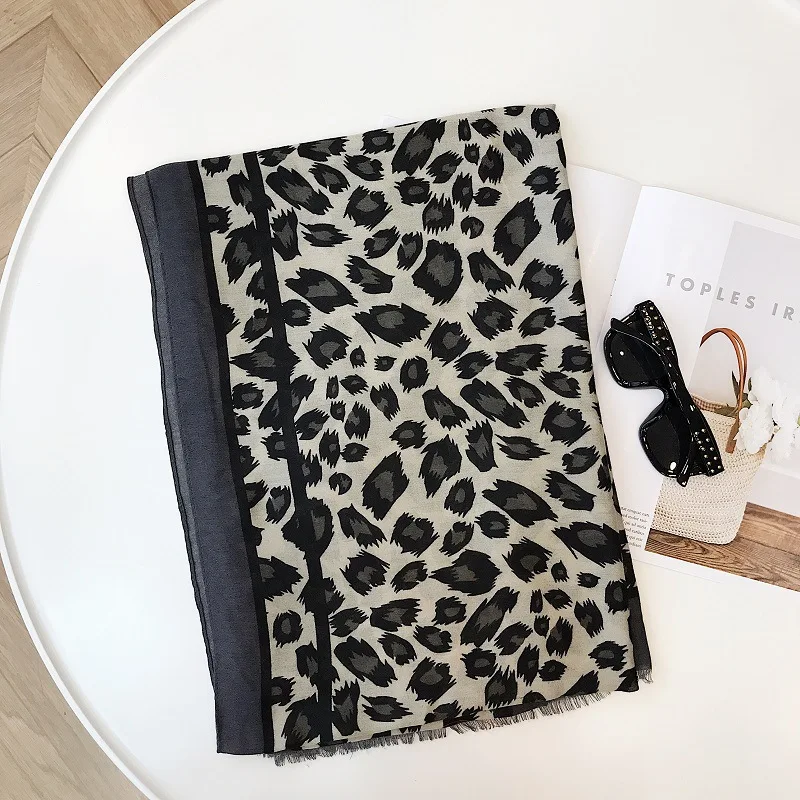 2020 роскошный Леопардовый шарф женский весенний испанский стиль длинный шикарный