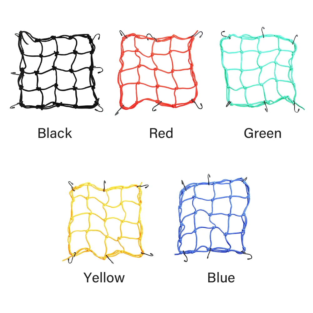 

Mesh Heavy Duty Bike Scooter With 6 Hooks Bungee Motorcycle Cargo Net Luggage Storage Hold Down Super Stretch For Helmet Elastic