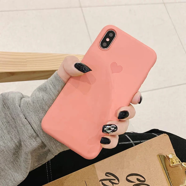 Для iphone 7 8X11 Pro Max чехол для iphone 6 S 6s XS чехол для Max XR для iphone 7 8 Plus чехол мягкий милый розовый чехол с сердцем для девочек