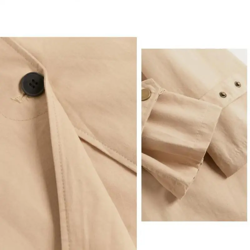 

Lauri Laki Long Trench Coat Women Elegant Vintage Khaki Trench Office Wear Windbreaker Plus Size Autumn 2020 Outerwear